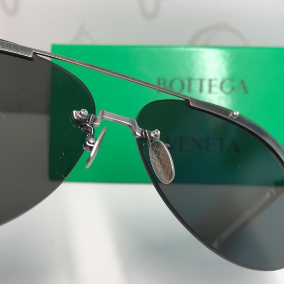 New Authentic Bottega Veneta BV0242S 003 Sunglasses – Blue Pilot Aviator main image 5